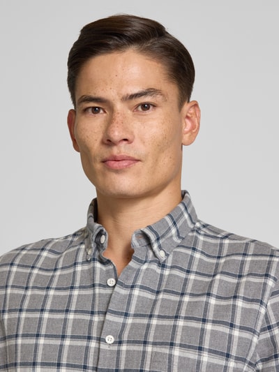 MAERZ Muenchen Freizeithemd mit Knopfleiste Mittelgrau 3