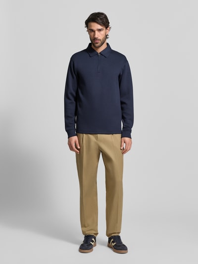 Selected Homme Regular Fit Poloshirt aus Viskose-Mix Modell 'EMANUEL' Marine 1