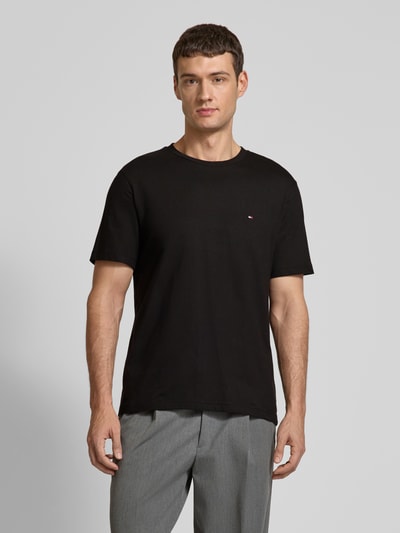 Tommy Hilfiger T-Shirt mit Logo-Stitching Black 4