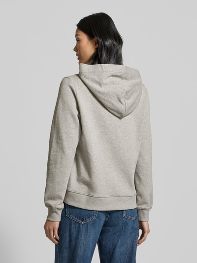 Marc O'Polo Relaxed Fit Hoodie aus reiner Baumwolle mit gepeachter Oberfläche Hellgrau Melange 5