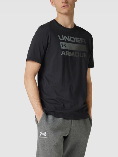 Under Armour T-shirt z wyhaftowanym logo Czarny 4