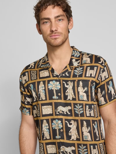 BOARDIES Regular Fit Freizeithemd mit Brusttasche Modell 'Mesopotamia' Black 3