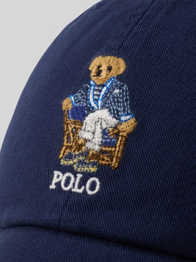 Polo Ralph Lauren Czapka z daszkiem z nadrukiem polo bear z haftem Granatowy 2
