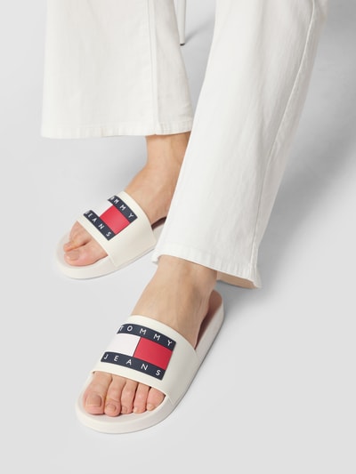 Tommy Jeans Slides mit Label-Details Weiss 1