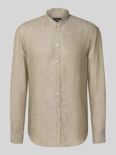Emporio Armani Regular Fit Freizeithemd im langärmeligen Design Khaki 2