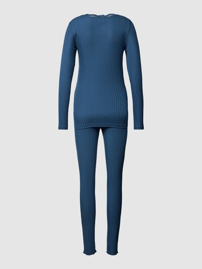 Mamalicious Umstands-Pyjama mit Spitzenbesatz Modell 'LOTUS LIA' Blau 3