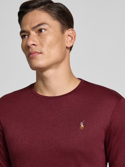 Polo Ralph Lauren Longsleeve mit gerippten Abschlüssen Bordeaux 3