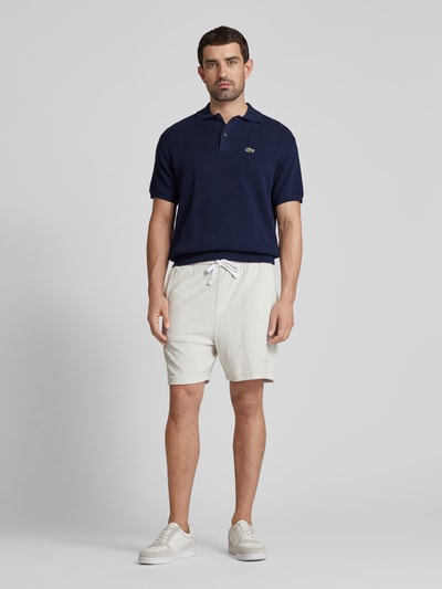 Lacoste Relaxed fit poloshirt met logobadge Donkerblauw - 1