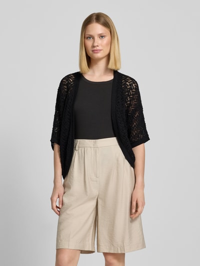 Tom Tailor Loose fit bolero-cardigan van puur katoen Zwart - 4