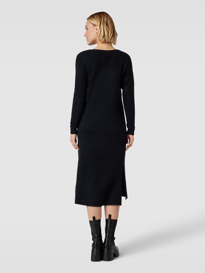 Vero Moda Gebreide jurk met geribde ronde hals, model 'LEFILE' Zwart - 5