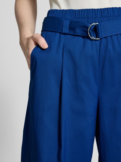 Windsor Spodnie materiałowe z szerokimi nogawkami i paskiem Królewski niebieski 3