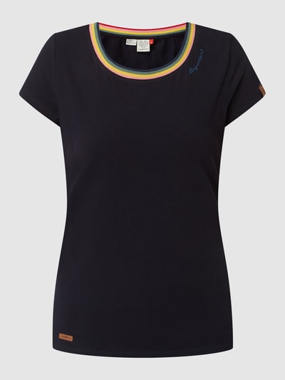 Ragwear T-shirt z detalami z logo model ‘Bohem’ Granatowy 2