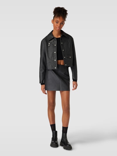 Calvin Klein Jeans Kurtka z imitacji skóry Czarny 1