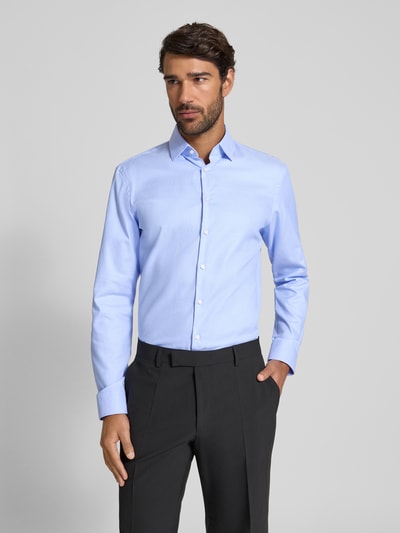 Jake*s Slim Fit Business-Hemd mit Strukturmuster Bleu 4