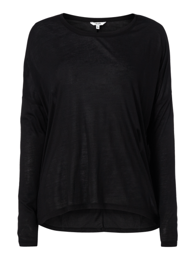 mbyM Shirt aus Modal mit überschnittenen Schultern Black 1