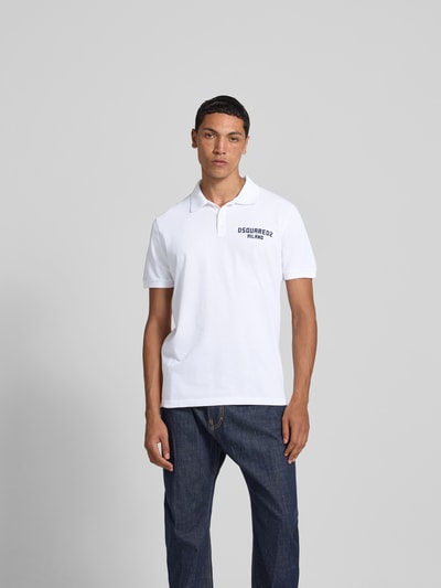 Dsquared2 Poloshirt mit Label-Print Weiss 4