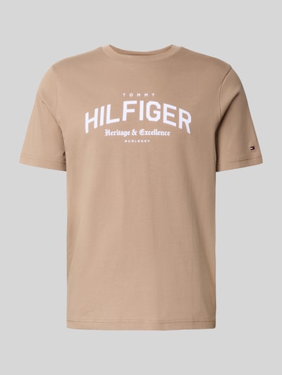 Tommy Hilfiger Regular Fit T-Shirt aus reiner Baumwolle Taupe 2