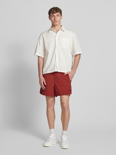 adidas Originals Badehose mit Logo-Stitching Modell 'SPRINTER' Dunkelrot 1