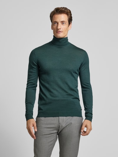 Roy Robson Wollen pullover met col Groen - 4