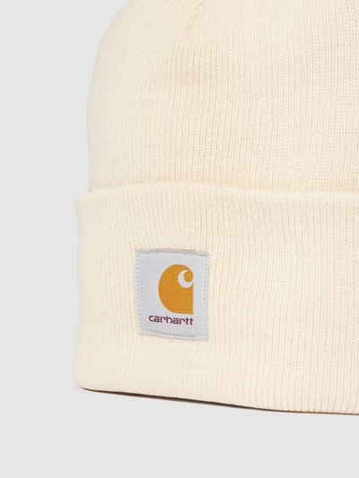 Carhartt Work In Progress Beanie mit Label-Stitching Modell 'ACRYLIC' Offwhite 2