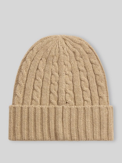 Lauren Ralph Lauren Muts met brede omslagrand Camel - 2