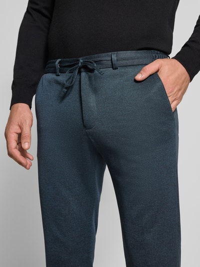 Zuitable Slim fit broek met tunnelkoord, model 'SpartaFlex' Petrol - 3