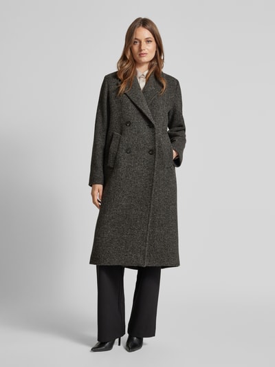 Weekend Max Mara Mantel aus Schurwoll-Mix mit Reverskragen Modell 'CORINTO' Anthrazit 4