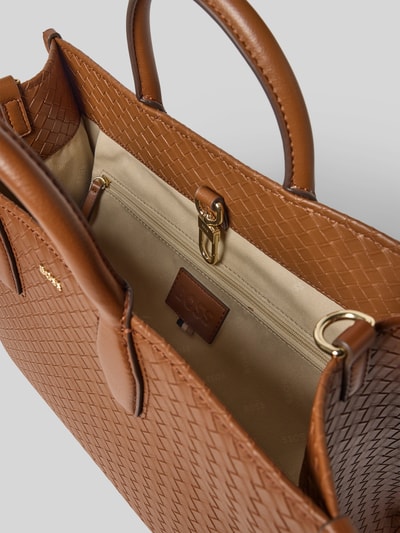 BOSS Henkeltasche mit Label-Applikation Modell 'SANDY TOTE SQ' Mittelbraun 5