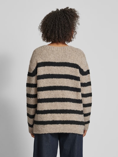 Smith and Soul Oversized Strickpullover mit Rundhalsausschnitt Beige 5