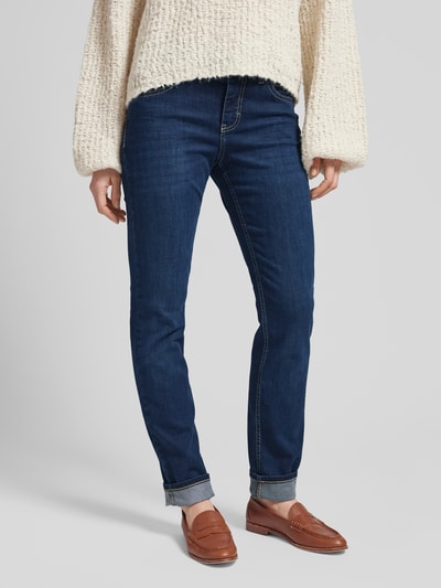 MAC Slim Fit Jeans mit Reißverschlusstasche Marine 4