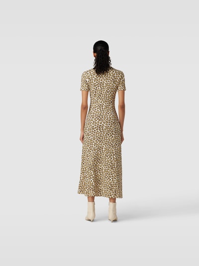 Rabanne Maxikleid mit Animal-Print Hellbraun 5