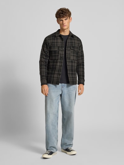 Only & Sons Regular Fit Hemdjacke aus reiner Baumwolle Modell 'GUDMUND' Black 1