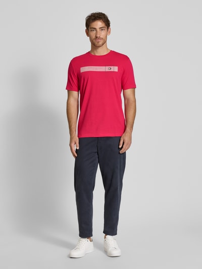 Tom Tailor Denim T-shirt o kroju regular fit z czystej bawełny Mocnoróżowy 1