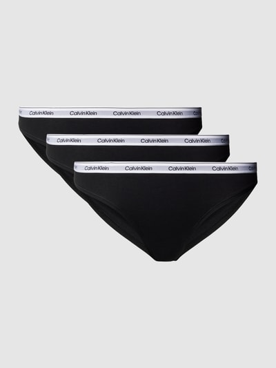 Calvin Klein Underwear Slip in unifarbenem Design im 3er-Pack Black 1