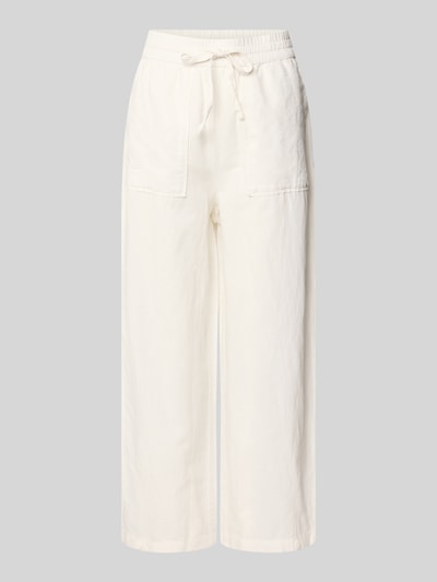 Produktfoto, Regular Fit Leinenhose aus Leinen-Baumwolle-Mix von Marc O'Polo Denim, Optik: Unifarben, Tunnelzug, seitliche Eingrifftaschen, helle glatte Struktur