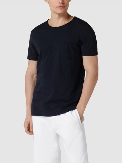 Marc O'Polo T-shirt met borstzak Marineblauw - 4