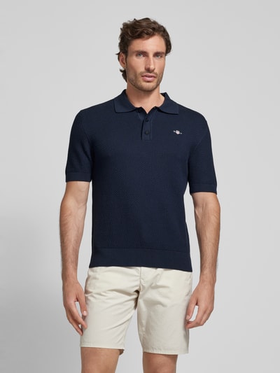 Gant Regular Fit Poloshirt mit Label-Stitching Marine 4