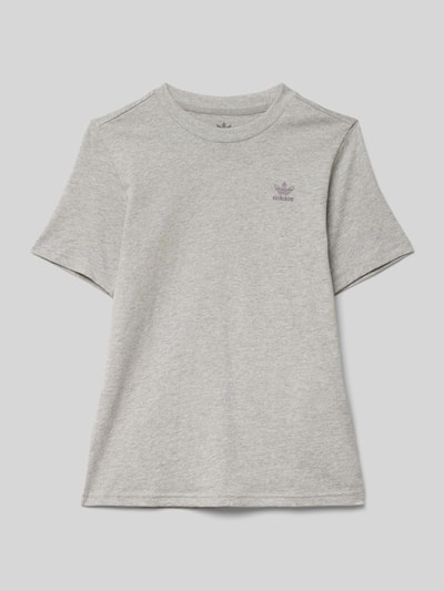 adidas Originals T-Shirt mit Label-Stitching Mittelgrau Melange 1