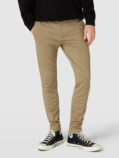 Only & Sons Stoffen broek met labeldetail, model 'MARK' Taupe - 4