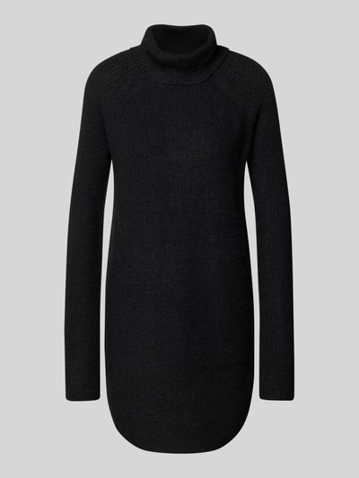 Pieces Loose Fit Rollkragenpullover mit Raglanärmeln Modell 'ELLEN' Black 2