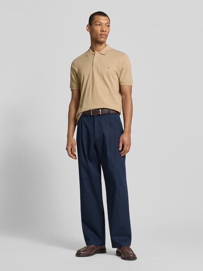 Christian Berg Men Regular Fit Poloshirt mit Stitching Sand 1