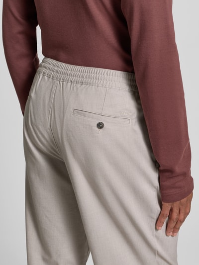 MCNEAL Stoffen broek met elastische band Hazelnoot - 3