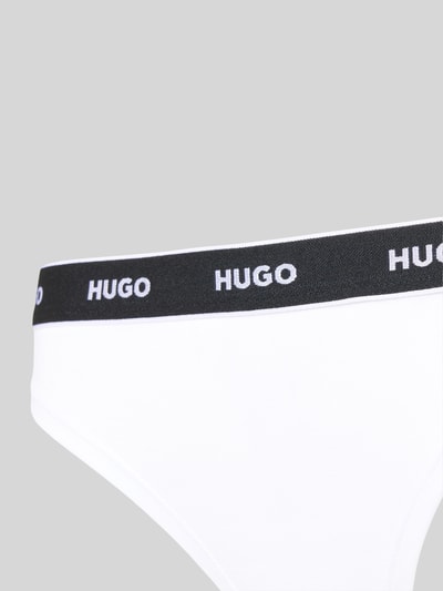 HUGO String van katoenmix in een set van 3 stuks, model 'THONG' Rood - 2