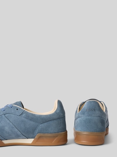 BOSS Lage sneakers van echt leer, model 'BRENTA' Jeansblauw - 2
