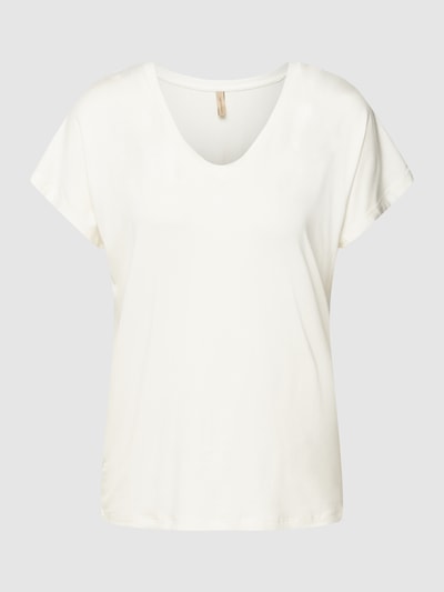 Soyaconcept T-Shirt mit Label-Detail Modell 'Marcia' Offwhite 2