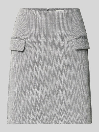 ICHI Minirok met klepzakken, model 'KATE JACQUARD' Lichtgrijs - 2