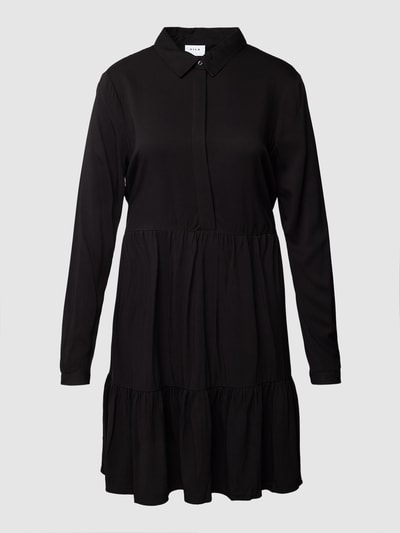 Vila Knielanges Kleid mit Umlegekragen Modell 'MOROSE' Black 2