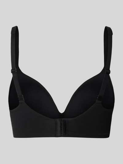 Produktfoto, Slim Fit bh uit katoenmix van Schiesser in zwart, elastisch materiaal met haakjessluiting en verstelbare schouderband