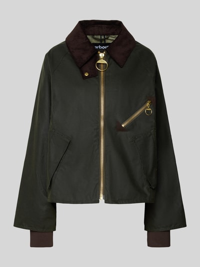 Barbour Relaxed Fit Wachsjacke aus reiner Baumwolle Modell 'ARLENE' Oliv 2