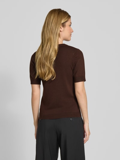 Mango Strickshirt mit Rundhalsausschnitt Dunkelbraun 5